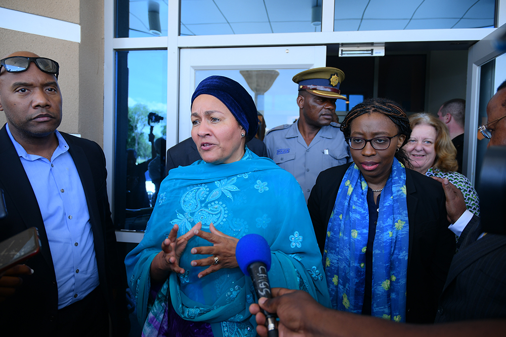 Arrival Of Amina J Mohammed Deputy Secretary General Of United Nations At Victoria Falls Zimbabwe